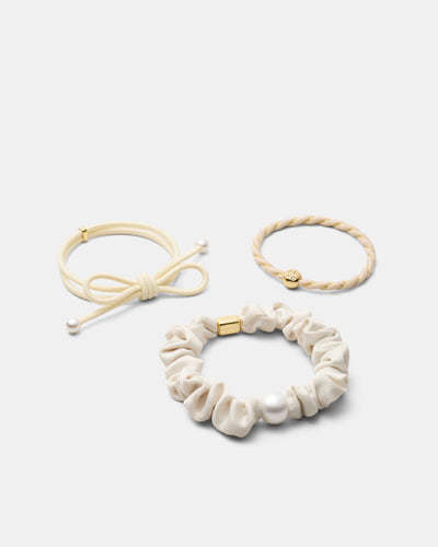 Lovely Hair Tie Set - Buttermilk