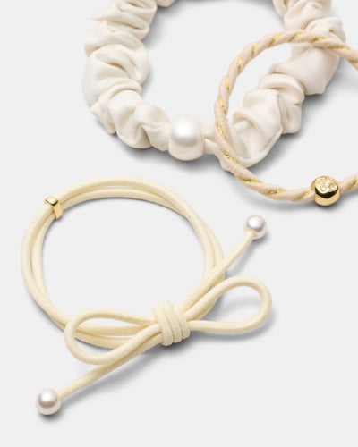 Lovely Hair Tie Set - Buttermilk