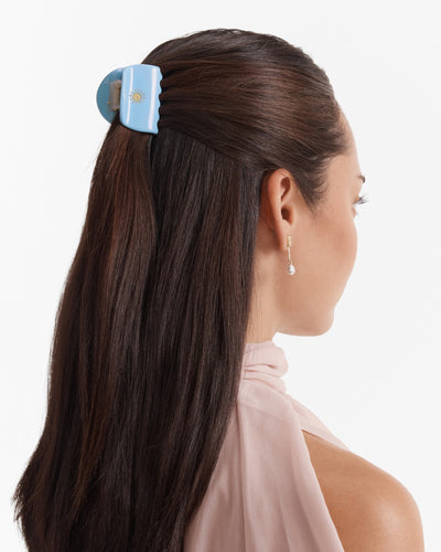 Mimco Mini Hair Claw Clip - Sky Blue