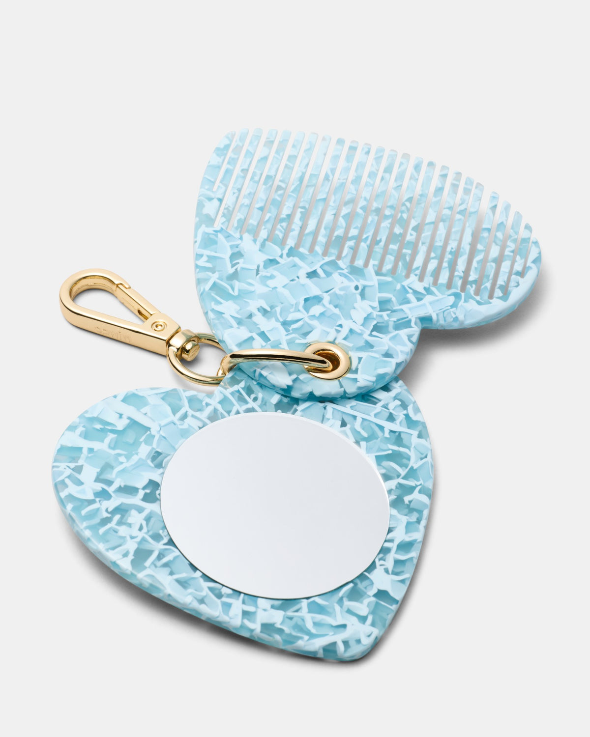 Lovely Hair Comb Keyring - Sky Blue