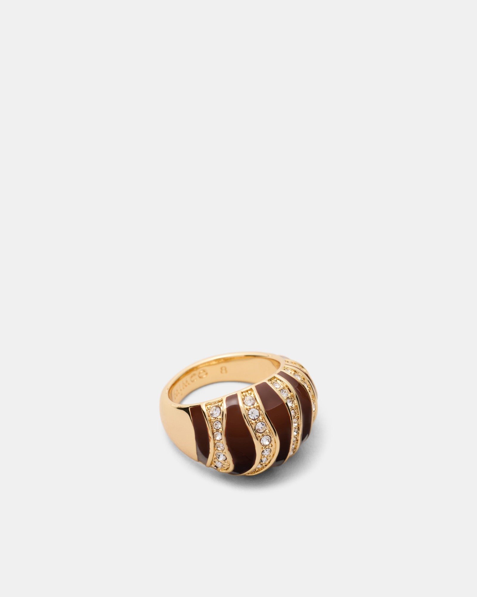 Chi Chi Enamel Ring - Choc Berry