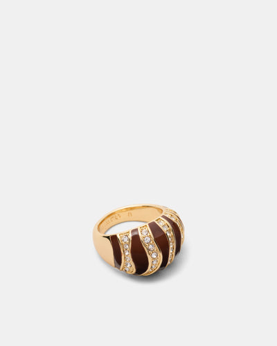 Chi Chi Enamel Ring - Choc Berry