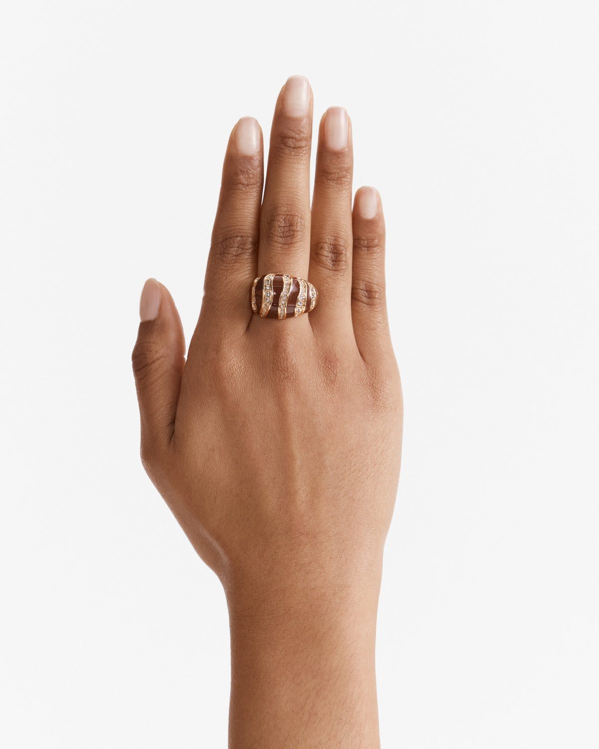 Chi Chi Enamel Ring - Choc Berry