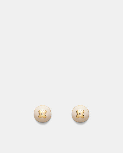 Adorbs Enamel Stud Earrings - Vanilla