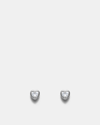 Forever Love Stud Earrings - Silver