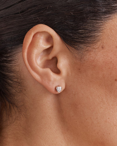 Forever Love Stud Earrings - Silver