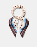 Polka Square Scarf - Choc Berry