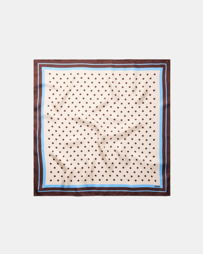 Polka Square Scarf - Choc Berry