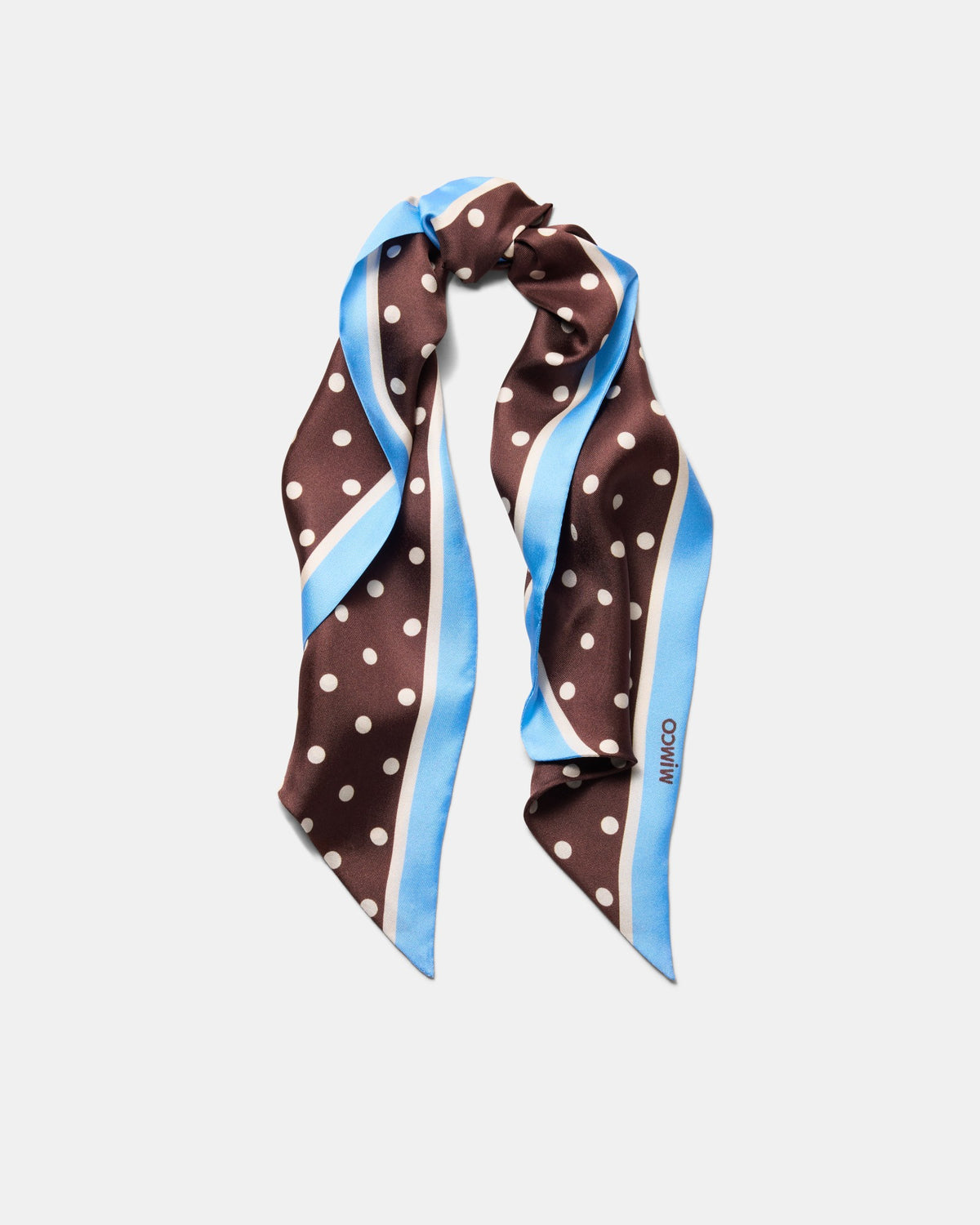 Polka Dot Thin Scarf - Choc Berry