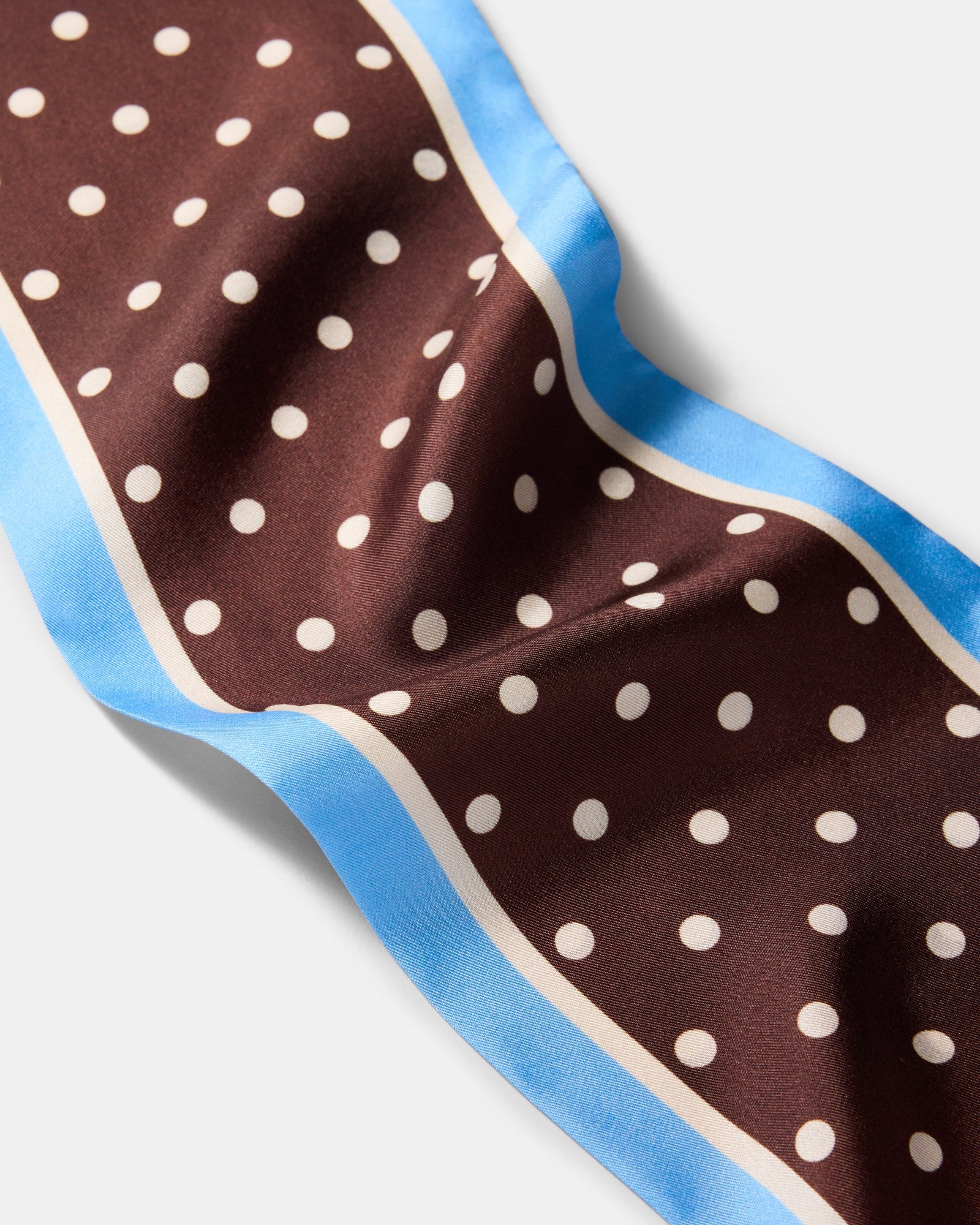 Polka Dot Thin Scarf - Choc Berry