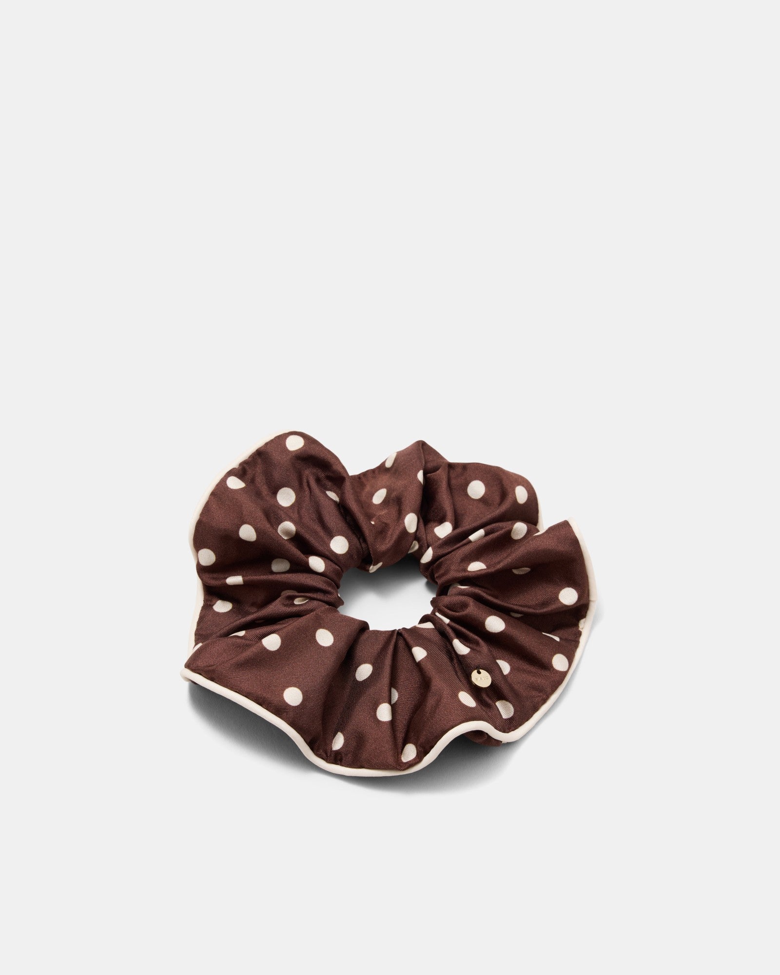 Polka Dot Scrunchie - Choc Berry