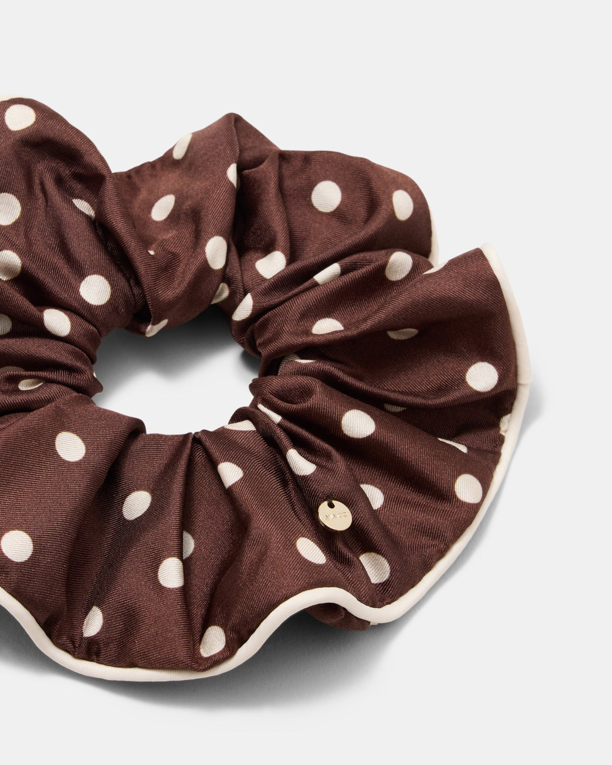 Polka Dot Scrunchie - Choc Berry