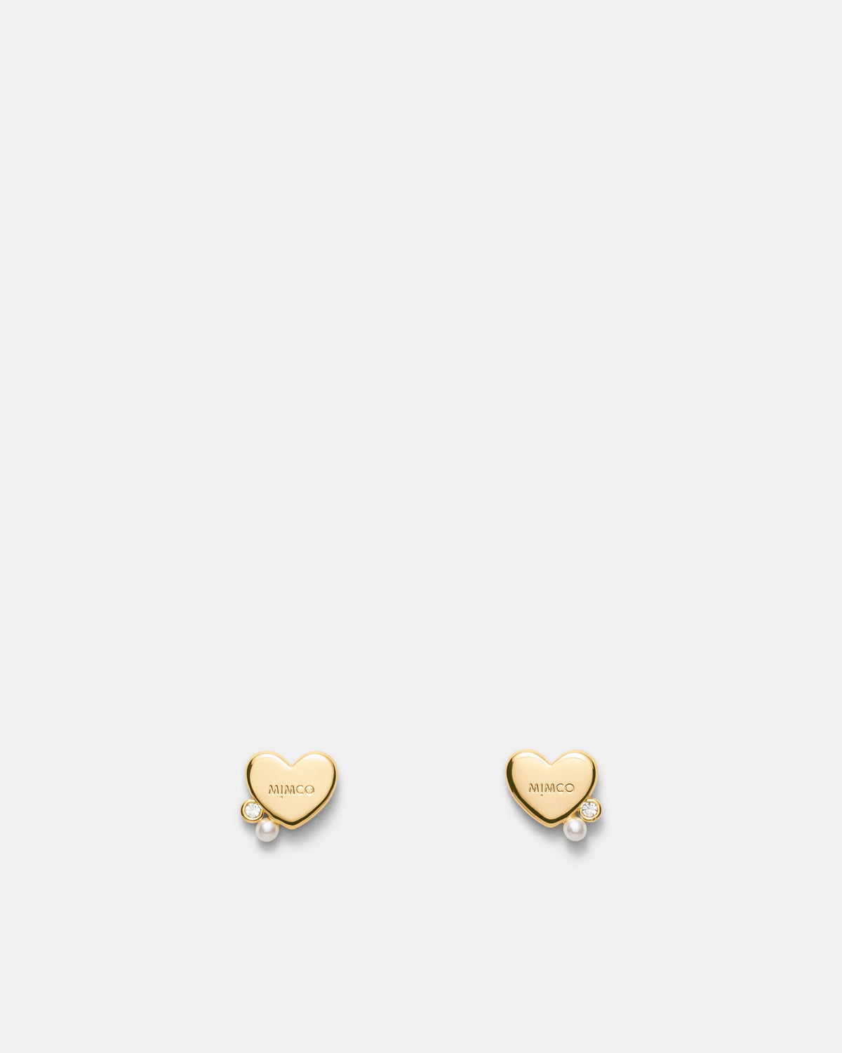 Mimco Heart Cluster Stud Earrings - Gold