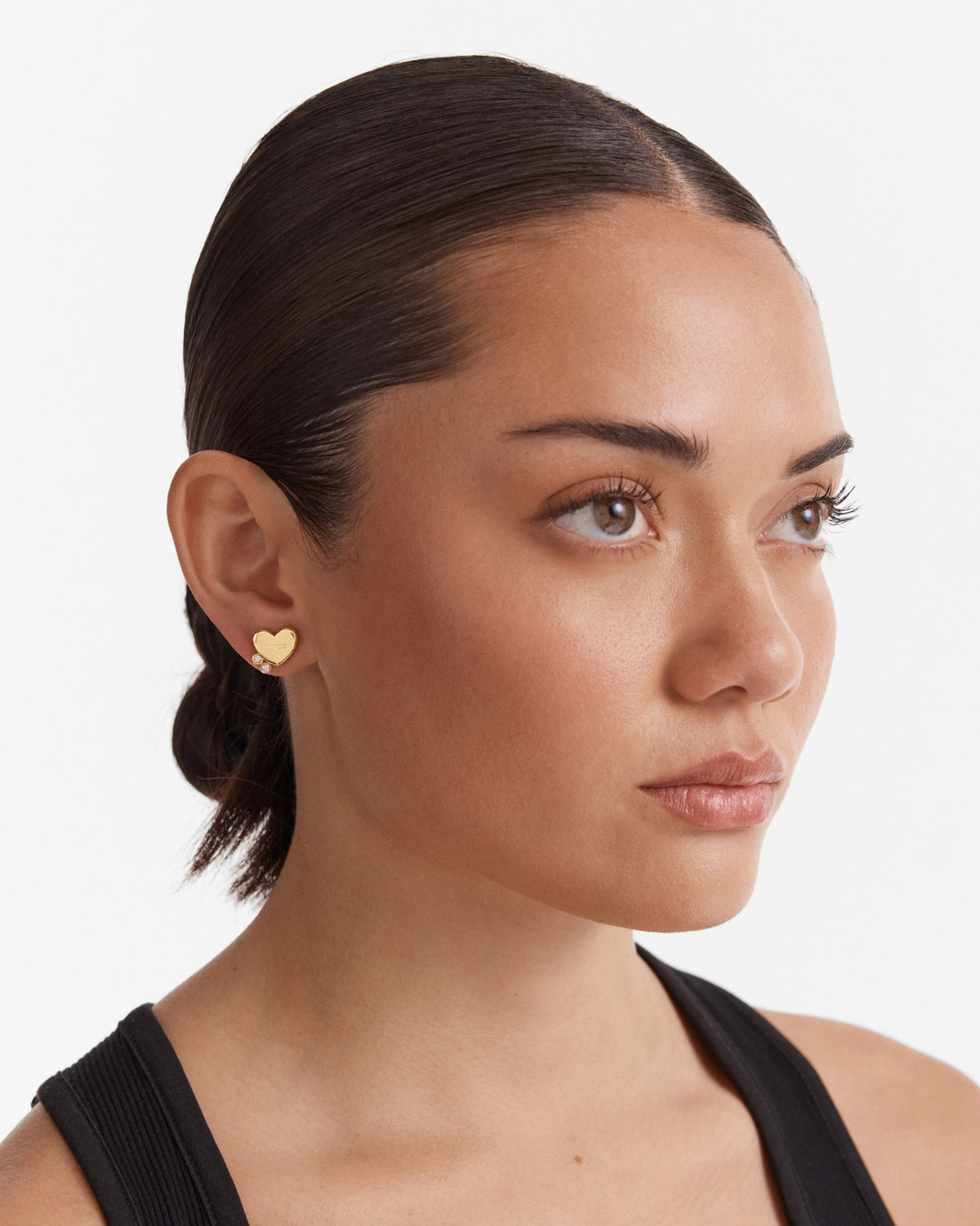 Mimco Heart Cluster Stud Earrings - Gold