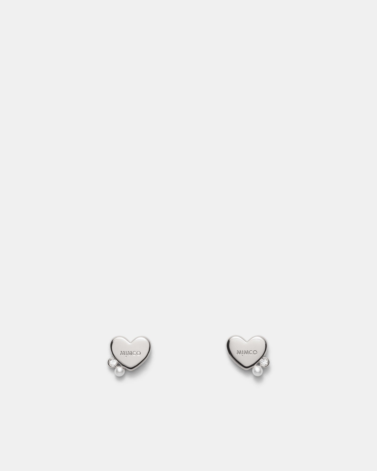 Mimco Heart Cluster Stud Earrings - Silver