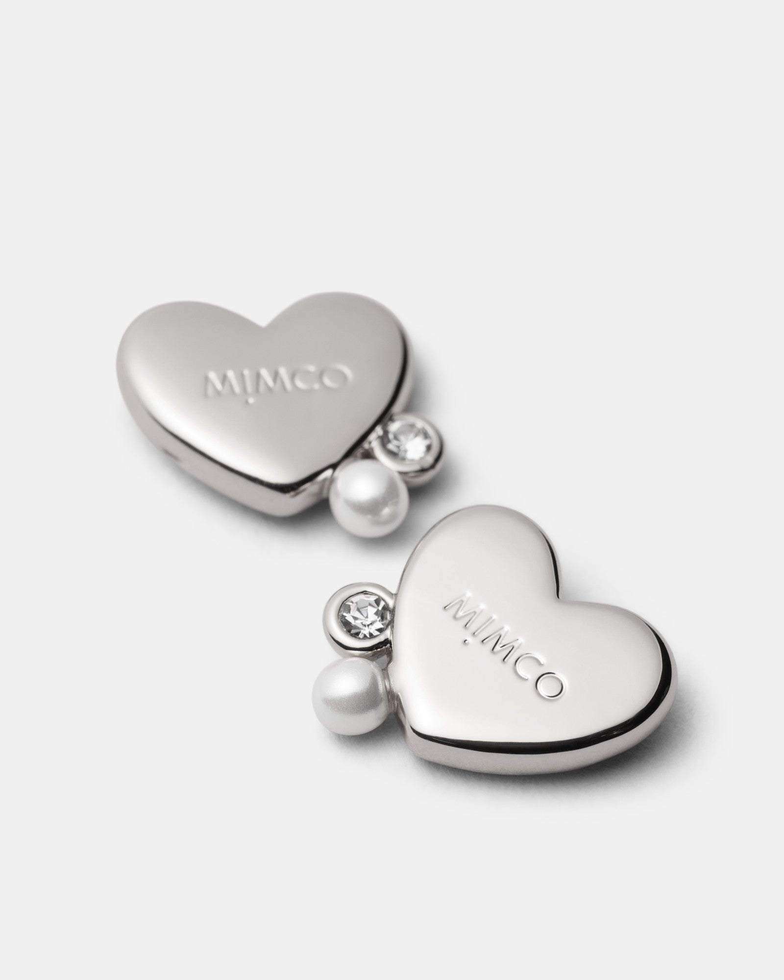Mimco Heart Cluster Stud Earrings - Silver
