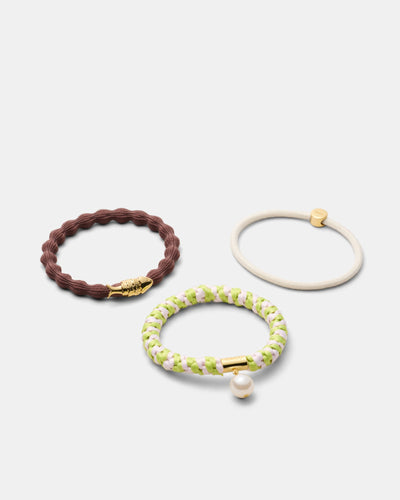 Undersea Hair Tie Set - Choc Berry