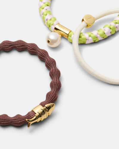 Undersea Hair Tie Set - Choc Berry