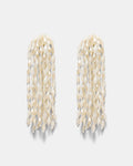 Goddess Fringe Earrings - Pearl