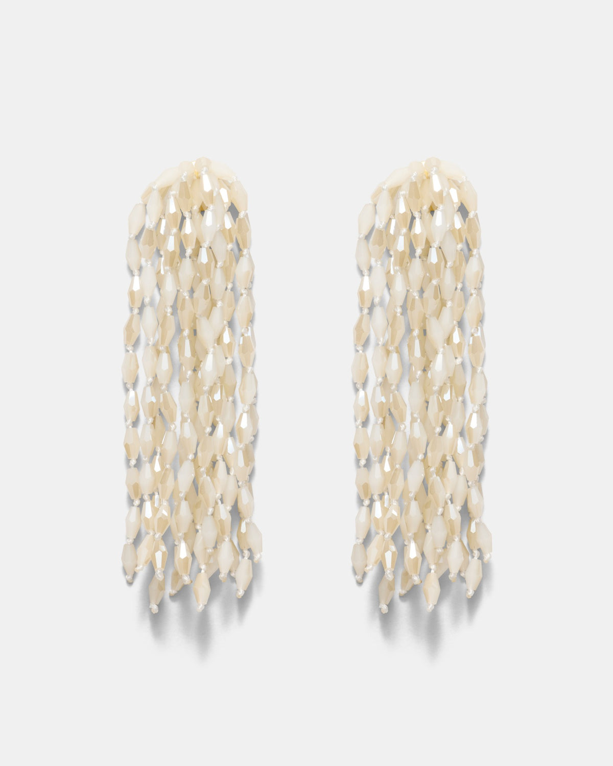 Goddess Fringe Earrings - Pearl