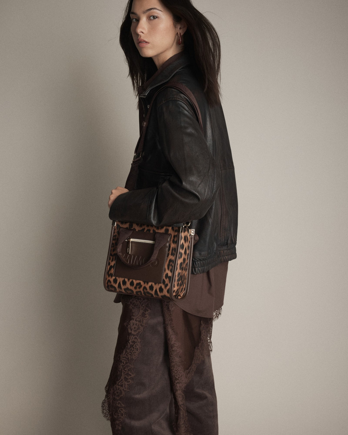 Patch Mini Tote Bag - Leopard