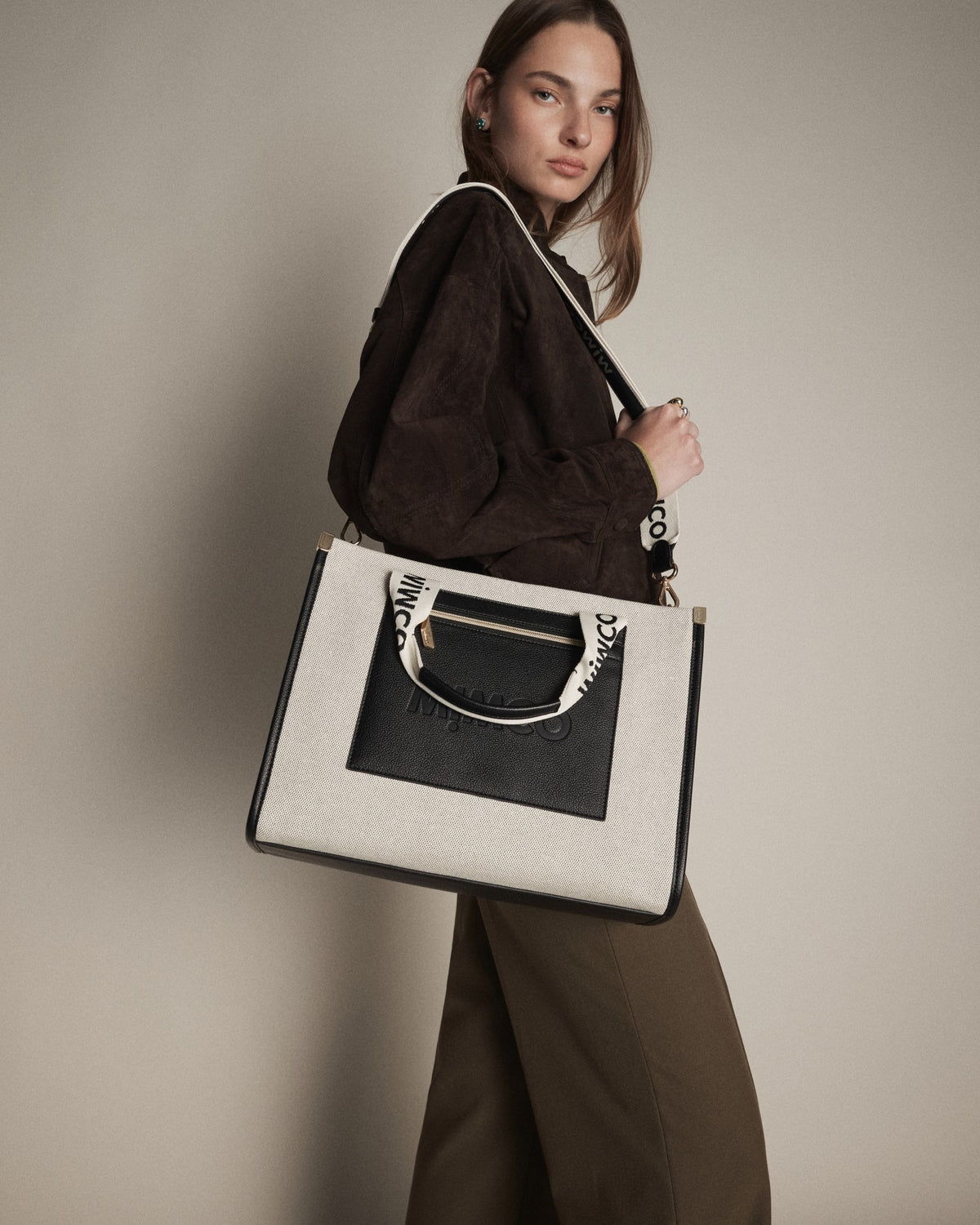 Patch Tote Bag - Black Natural