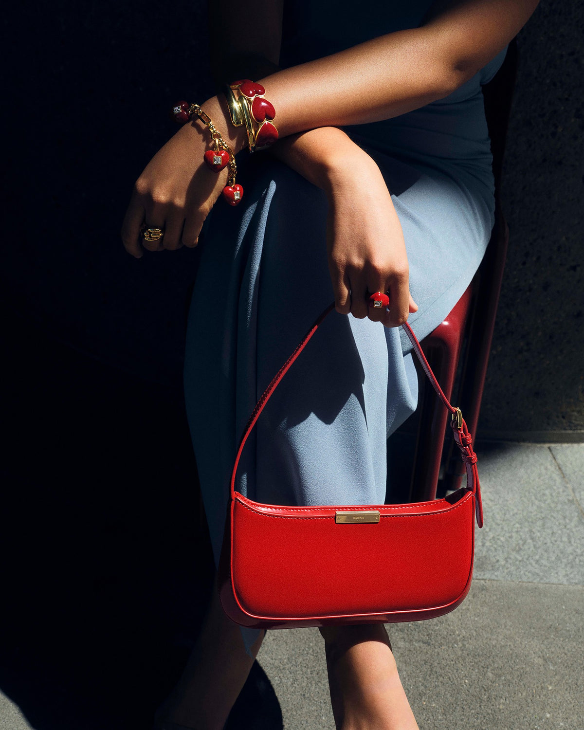 Cove Slim Shoulder Bag - Lipstick Red