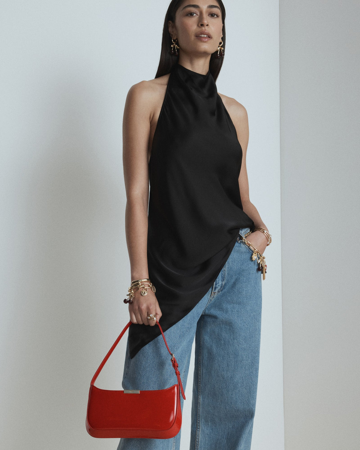 Cove Slim Shoulder Bag - Lipstick Red