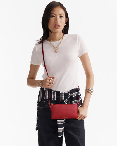 Rhiannon Pouch Crossbody Bag - Lipstick Red