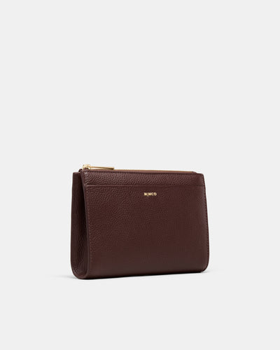 Yvette Gusset Pouch - Brandy