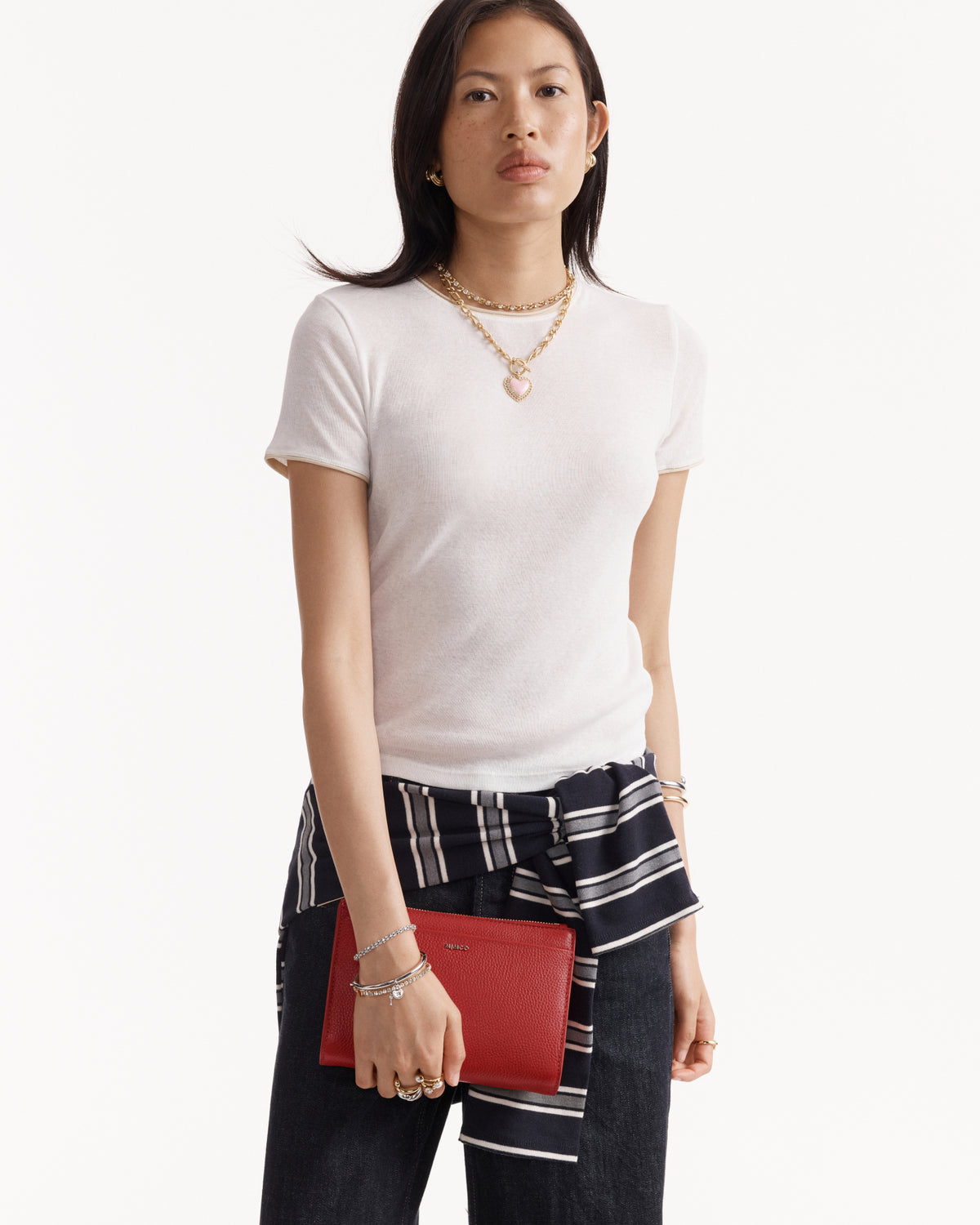 Yvette Gusset Pouch - Lipstick Red