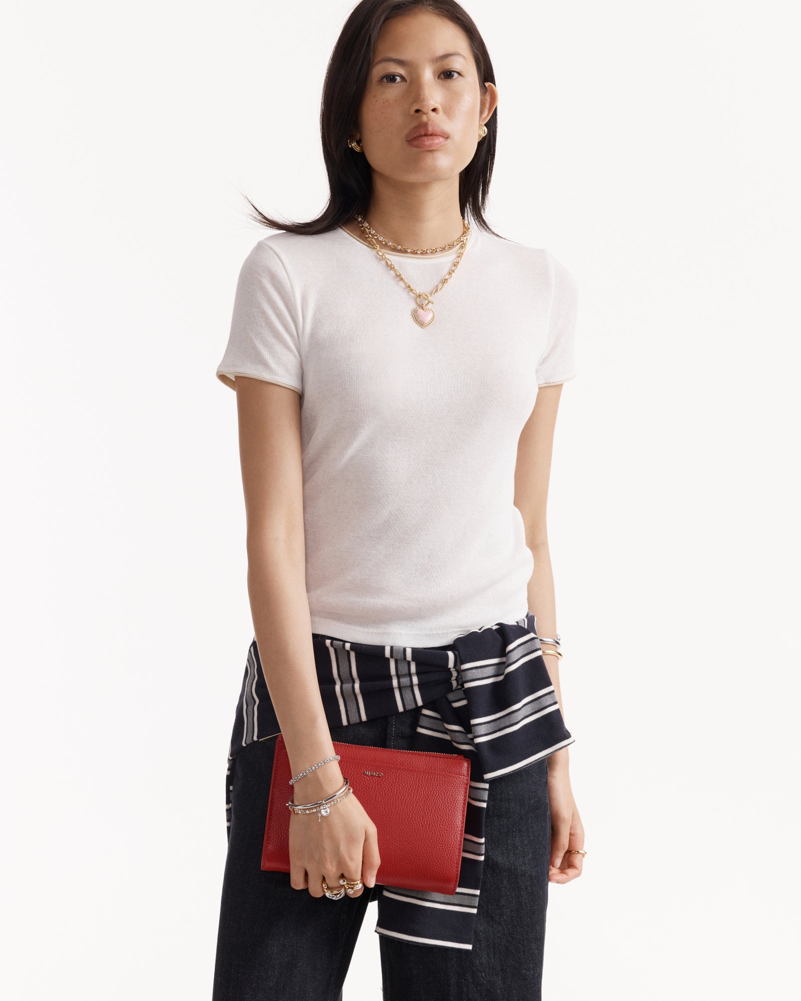 Yvette Gusset Pouch - Lipstick Red