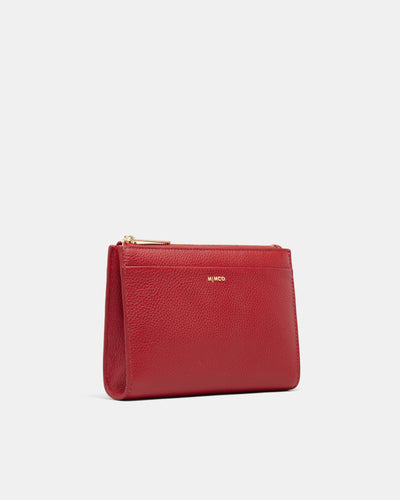 Yvette Gusset Pouch - Lipstick Red