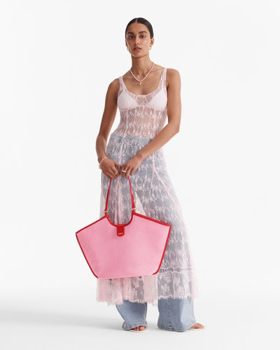 Hera Knit Tote Bag - Pink Sorbet