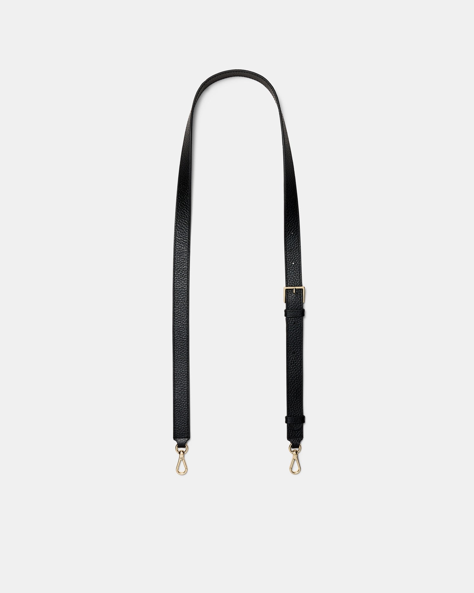 Leather Crossbody Bag Strap - Black