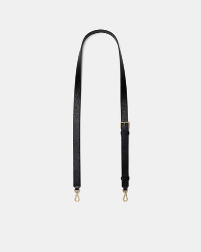 Leather Crossbody Bag Strap - Black