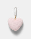 Pearl Heart Bag Charm - Pale Pink