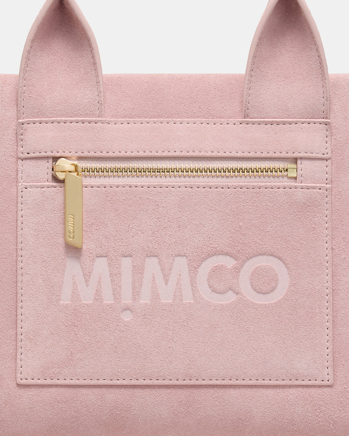 Patch Leather Mini Tote Bag - Pink Salt