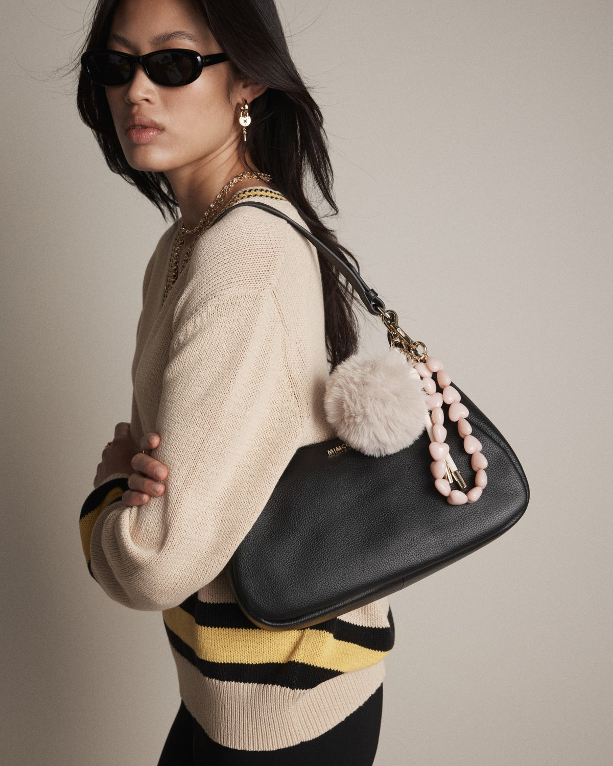 Lily Shoulder Day Bag - Black