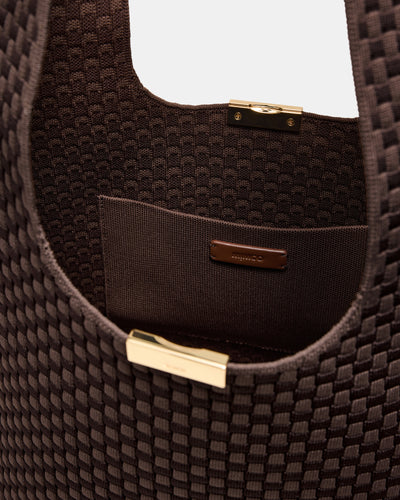 Amelie Basket Tote Bag - Chocolate