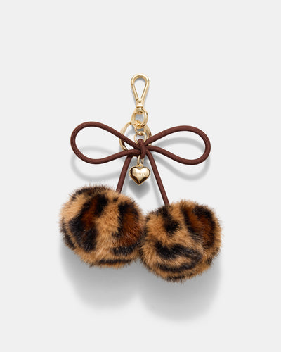 Cherry Keyring - Leopard