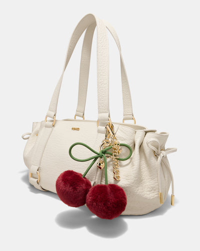 Cherry Keyring - Burgundy