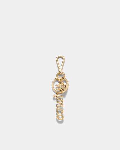 Bubble Logo Keyring - Light Gold
