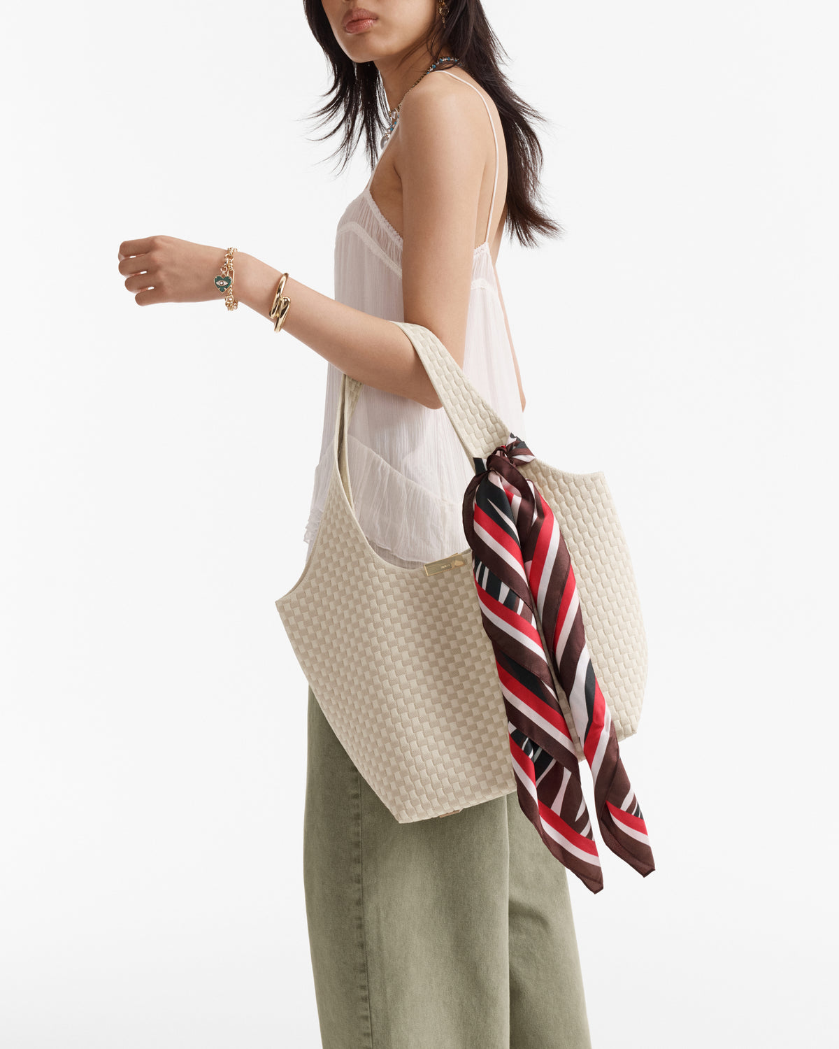 Amelie Basket Tote Bag - Natural