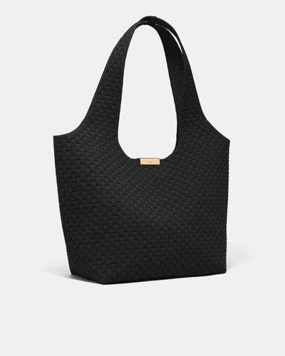 Amelie Basket Tote Bag - Black