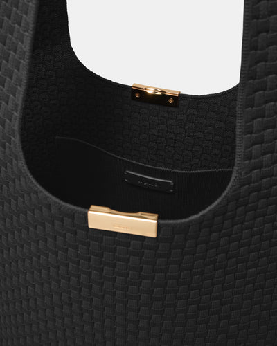 Amelie Basket Tote Bag - Black