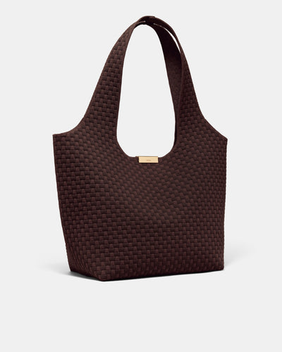 Amelie Basket Tote Bag - Chocolate