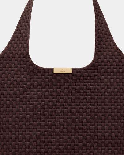 Amelie Basket Tote Bag - Chocolate