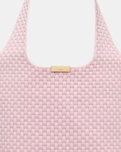 Amelie Basket Tote Bag - Pink Salt