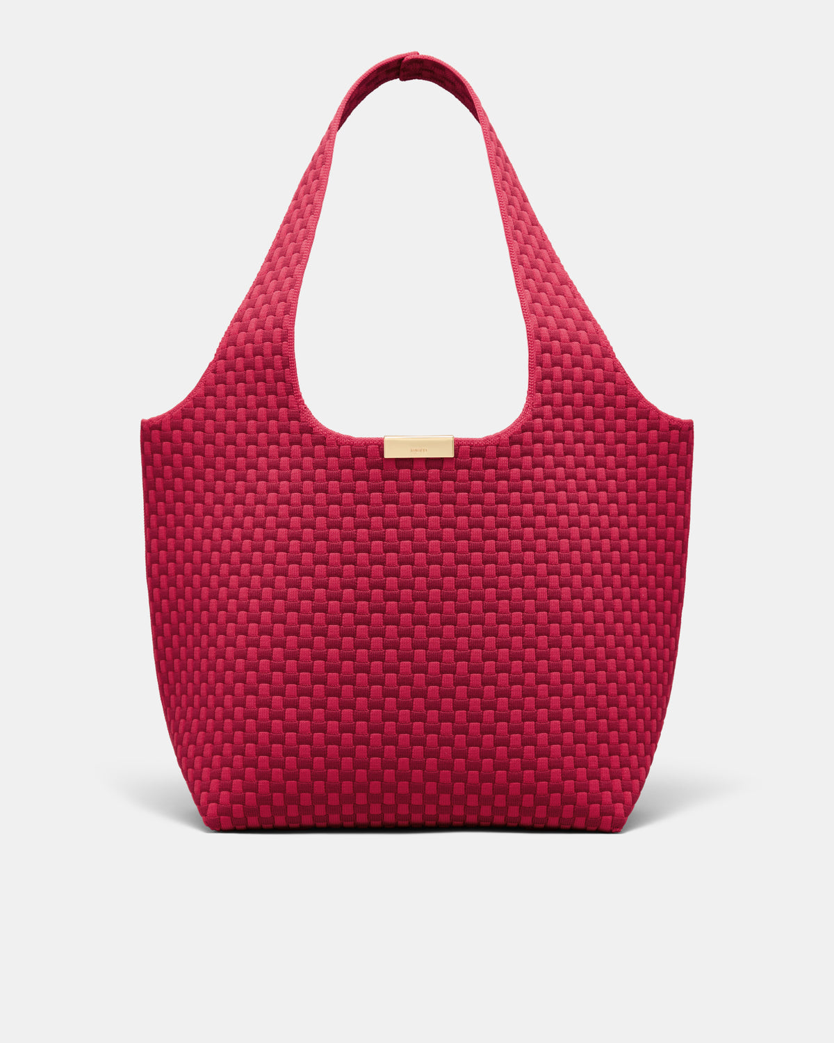 Amelie Basket Tote Bag - Lipstick Red